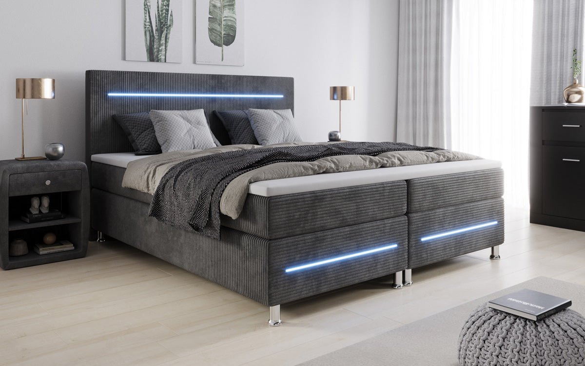 Boxspringbett Sejour mit LED in Cord