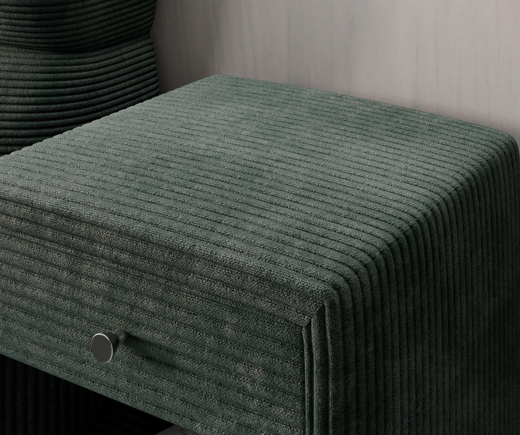 Designer Nachttisch Amy in Cord