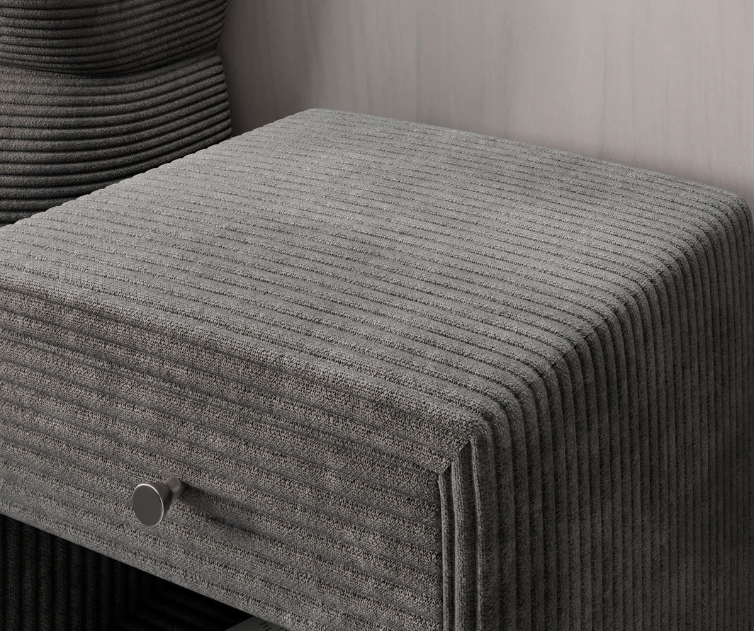 Designer Nachttisch Amy in Cord