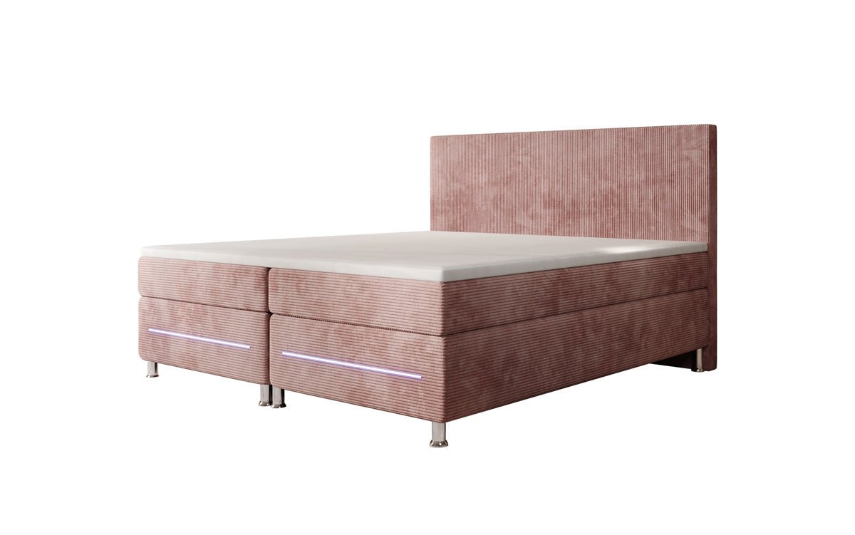 Boxspringbett Simple mit LED in Cord