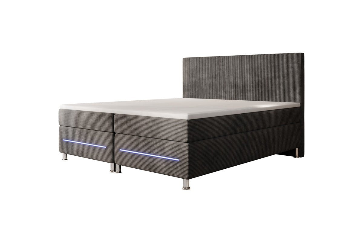 Boxspringbett Simple mit LED in Cord