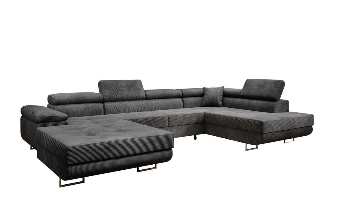 Designer Sofa Lago mit Schlaf - und Klappfunktion in Cord