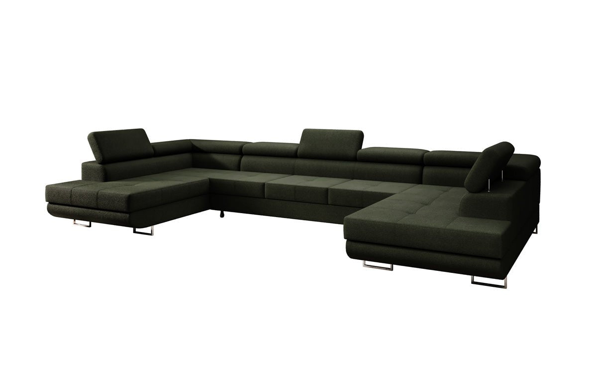 Designer Sofa Taormina mit Schlaf- und Klappfunktion in Bouclé