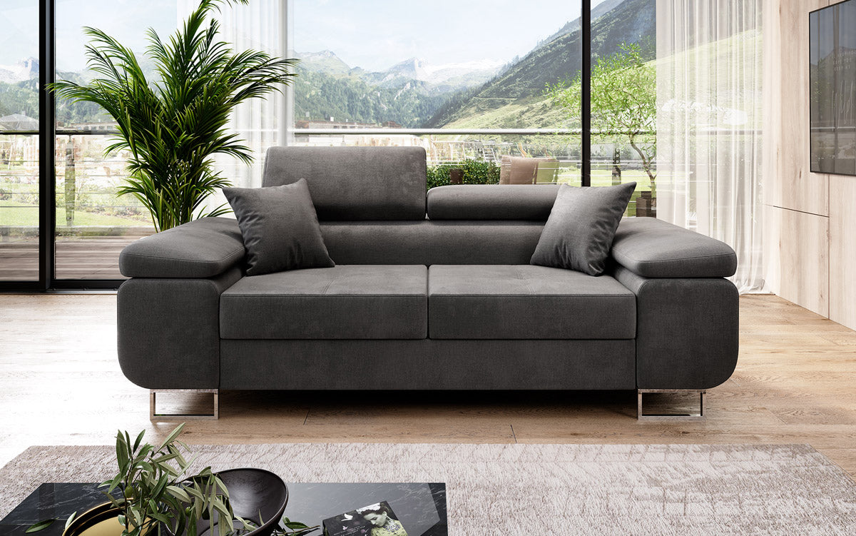 Designer 2er Sofa Siera mit Schlaffunktion in Samt