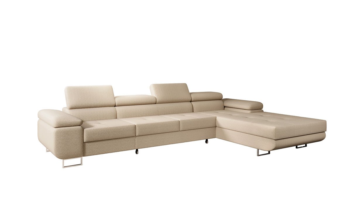 Designer Sofa Calvera Maxi mit Schlaf- und Klappfunktion in Bouclé