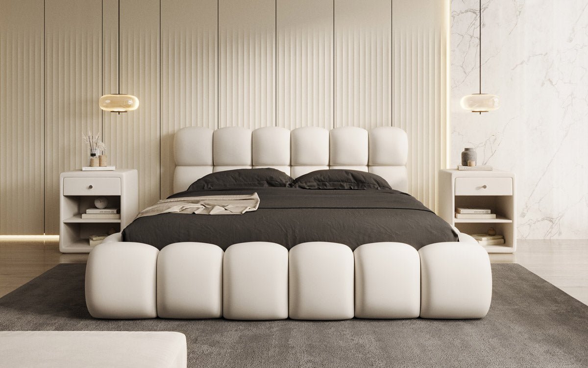 Designer Polsterbett Boston Stoff mit Stauraum