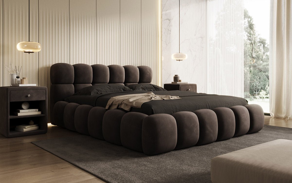 Designer Polsterbett Boston Samt mit Stauraum