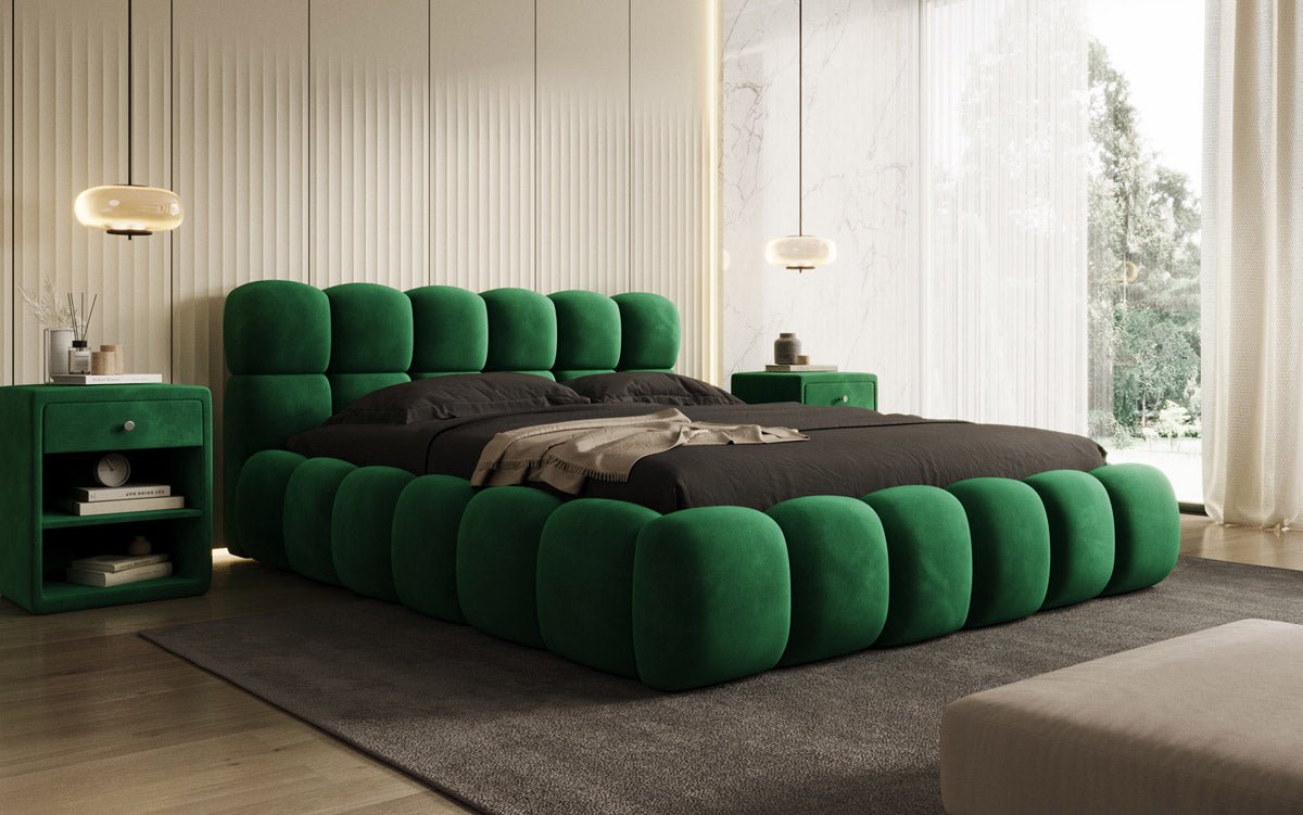 Designer Polsterbett Boston Samt mit Stauraum