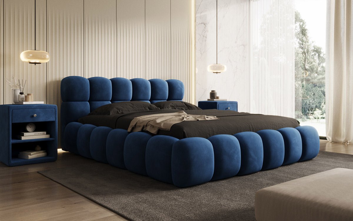 Designer Polsterbett Boston Samt mit Stauraum