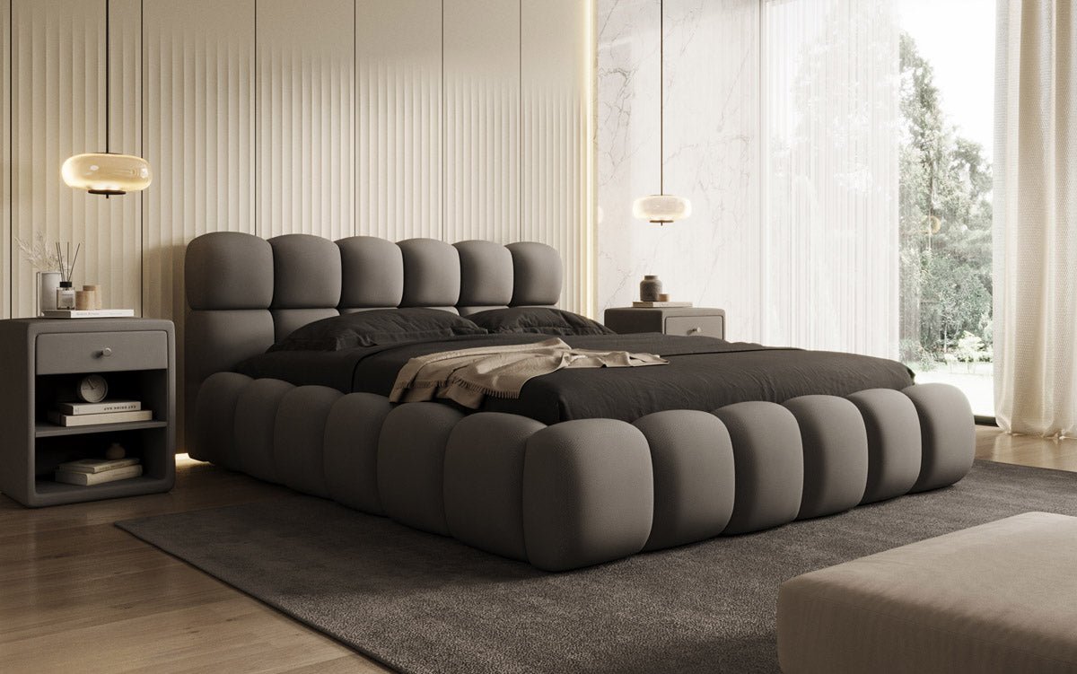 Designer Polsterbett Boston Stoff mit Stauraum