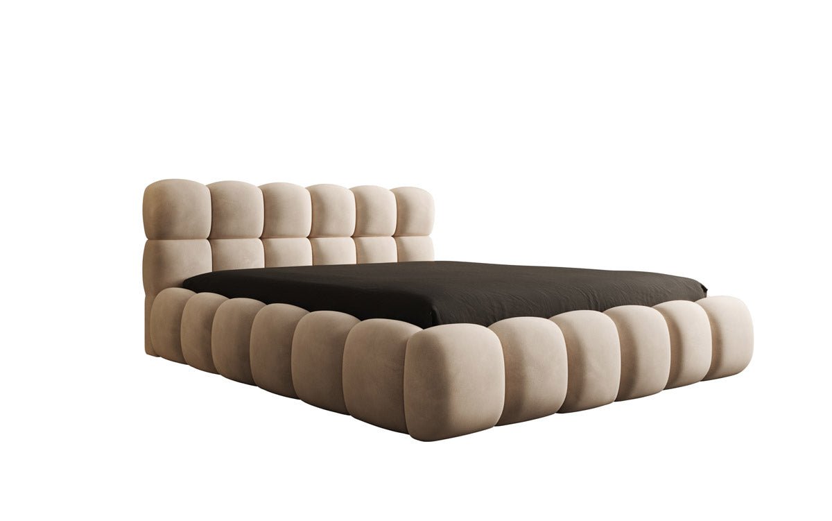 Designer Polsterbett Boston Samt mit Stauraum