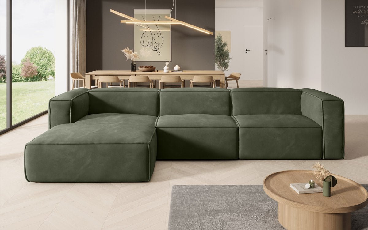 Designer Sofa Comfy L in Samt