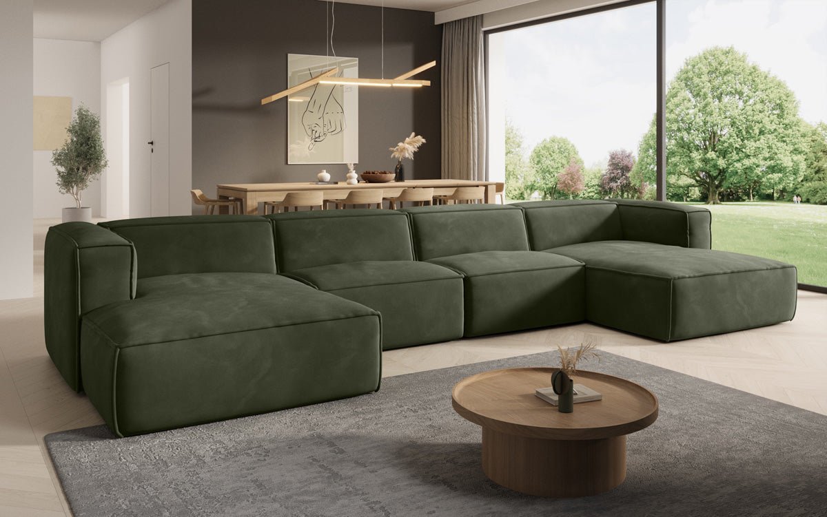 Designer Sofa Comfy U in Samt