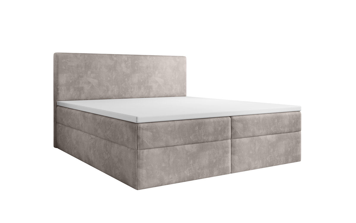 Boxspringbett Soft in Cord mit Stauraum