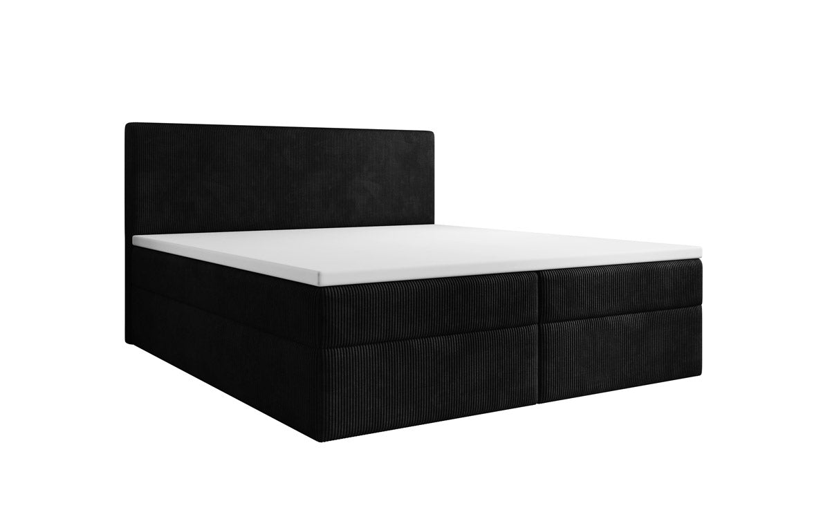Boxspringbett Soft in Cord mit Stauraum