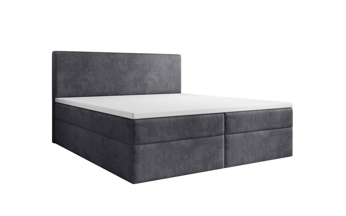Boxspringbett Soft in Cord mit Stauraum