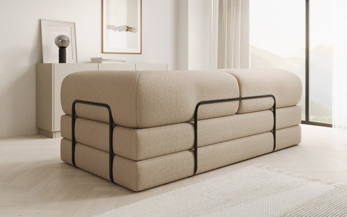 Designer Sofa Lazy 3 Sitzer in Bouclé