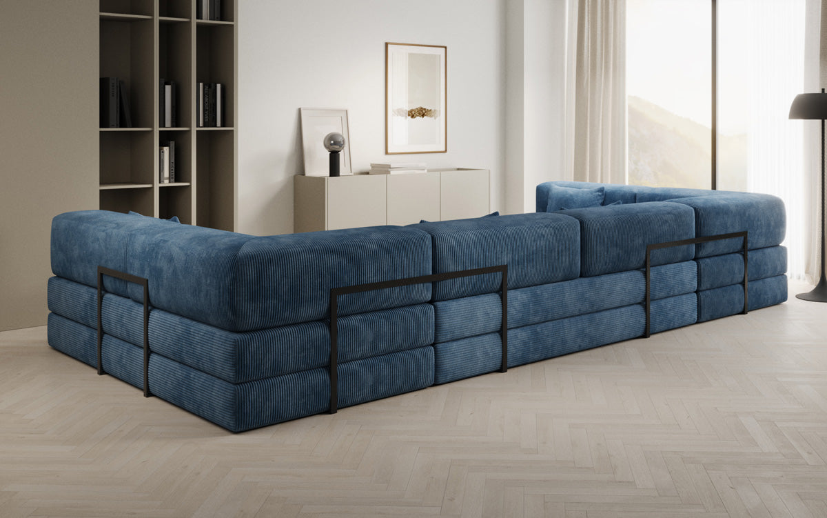 Designer Sofa Lazy U in Corduroy