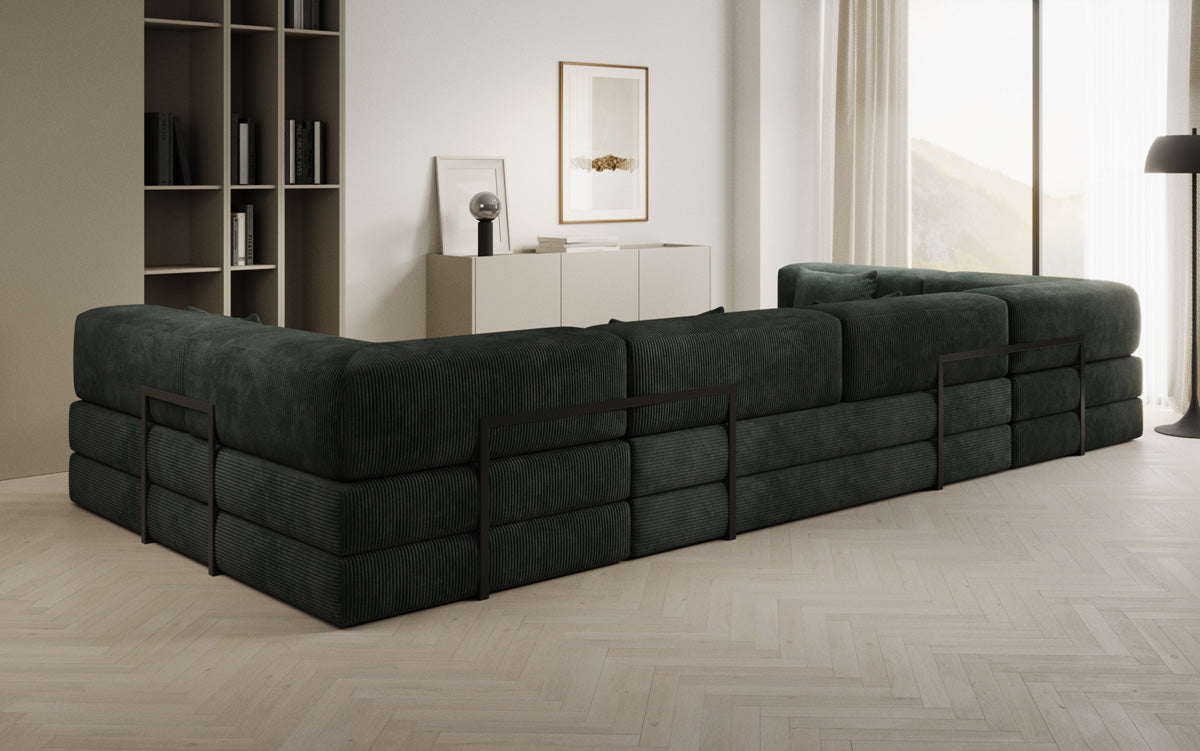 Designer Sofa Lazy U in Corduroy