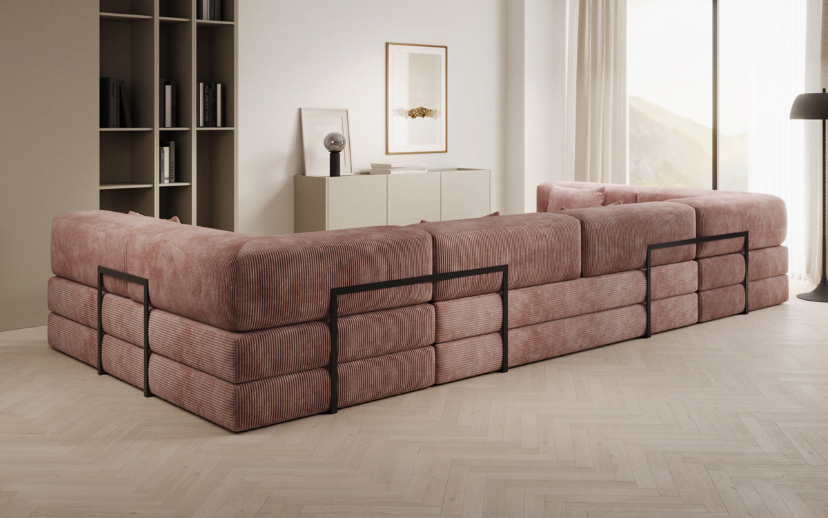 Designer Sofa Lazy U in Corduroy