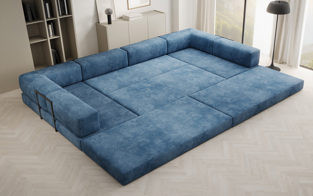 Designer Sofa Lazy U in Corduroy