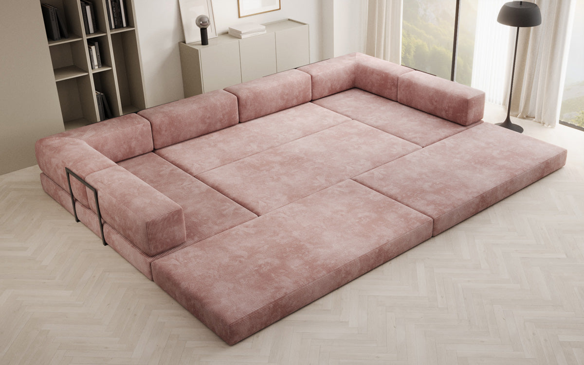 Designer Sofa Lazy U in Corduroy