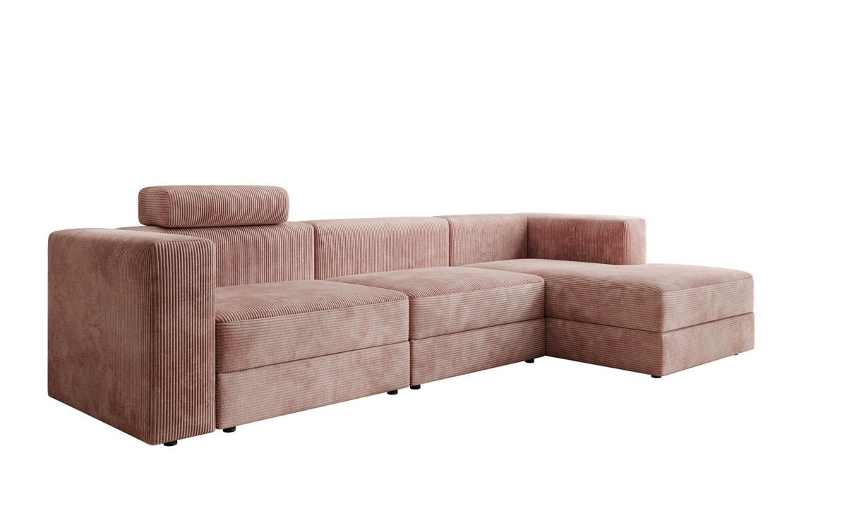 Designer Sofa Stockholm in Cord mit Stauraum