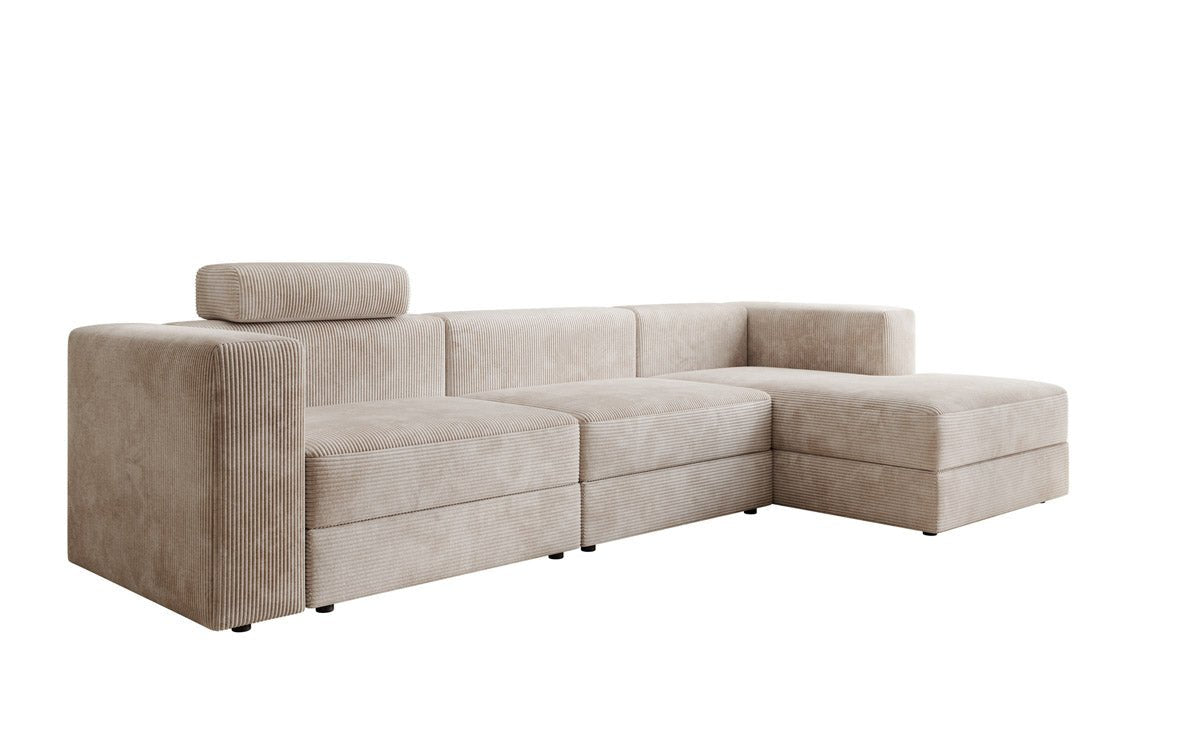 Designer Sofa Stockholm in Cord mit Stauraum