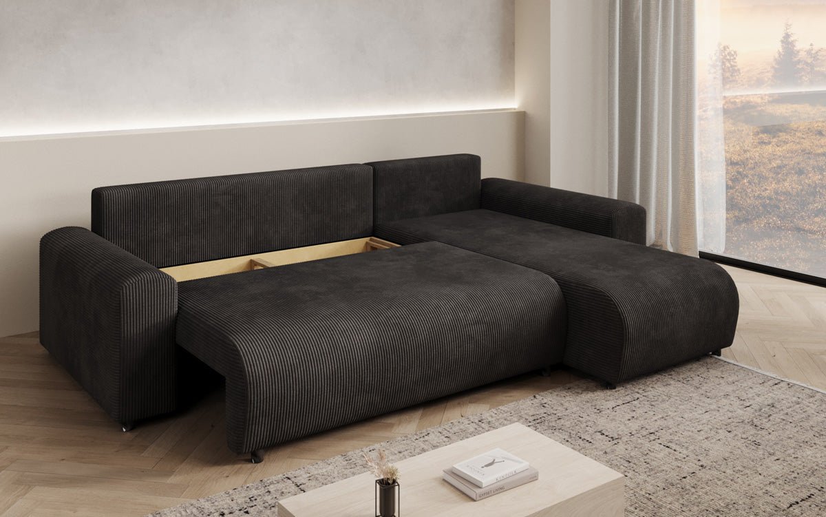 Designer Sofa Hanna mit Schlaffunktion und Stauraum