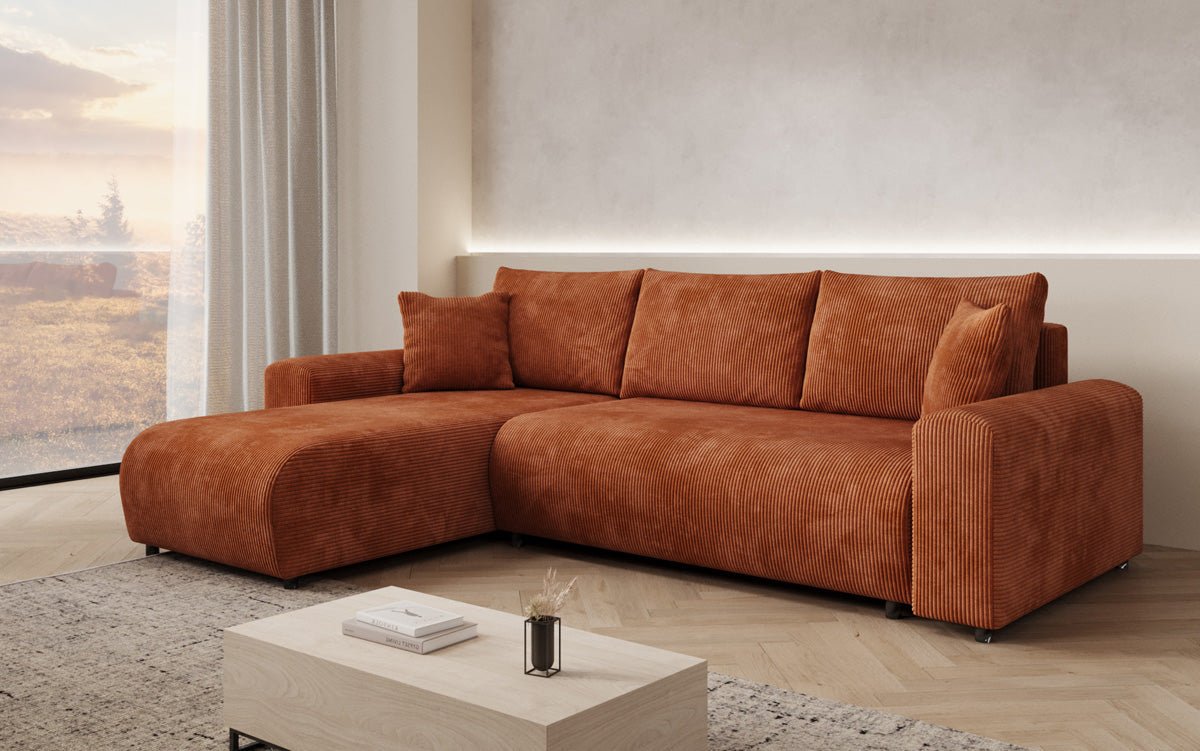 Designer Sofa Hanna mit Schlaffunktion und Stauraum