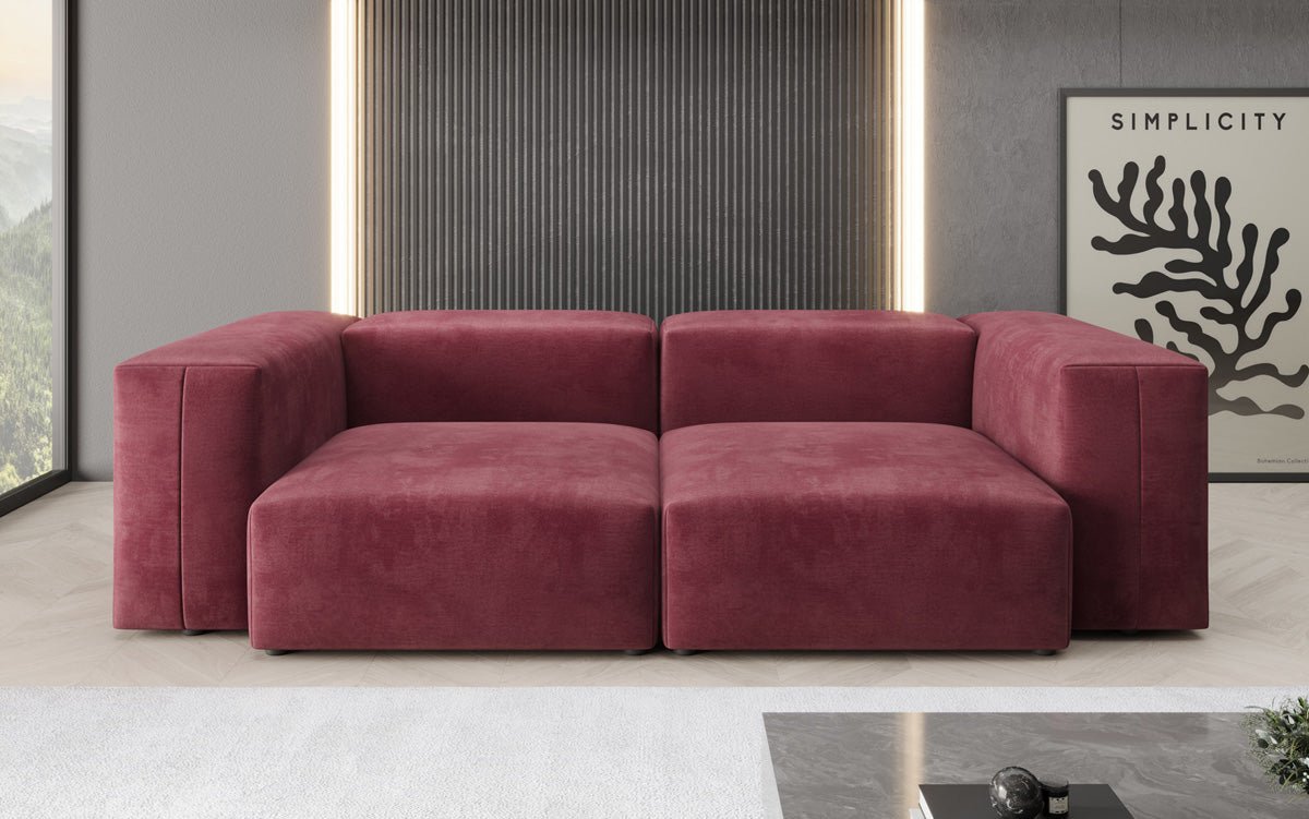 Designer 2 Sitzer Sofa Snug in Samt