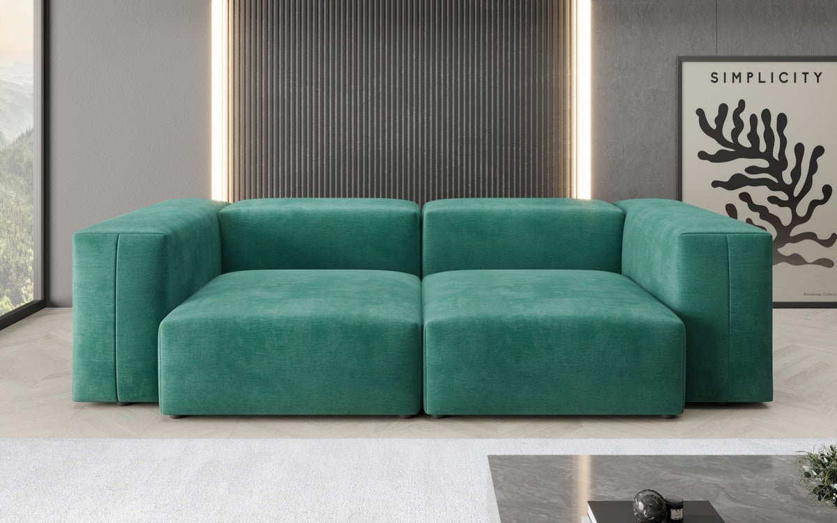 Designer 2 Sitzer Sofa Snug in Samt