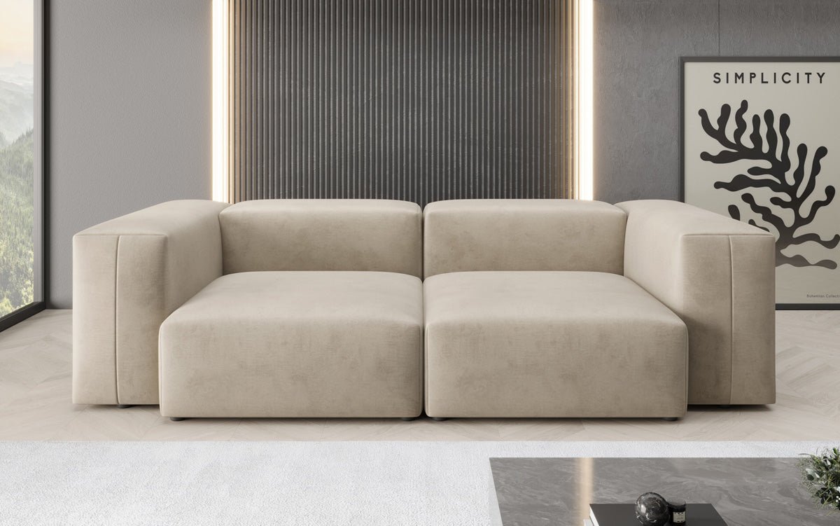 Designer 2 Sitzer Sofa Snug in Samt