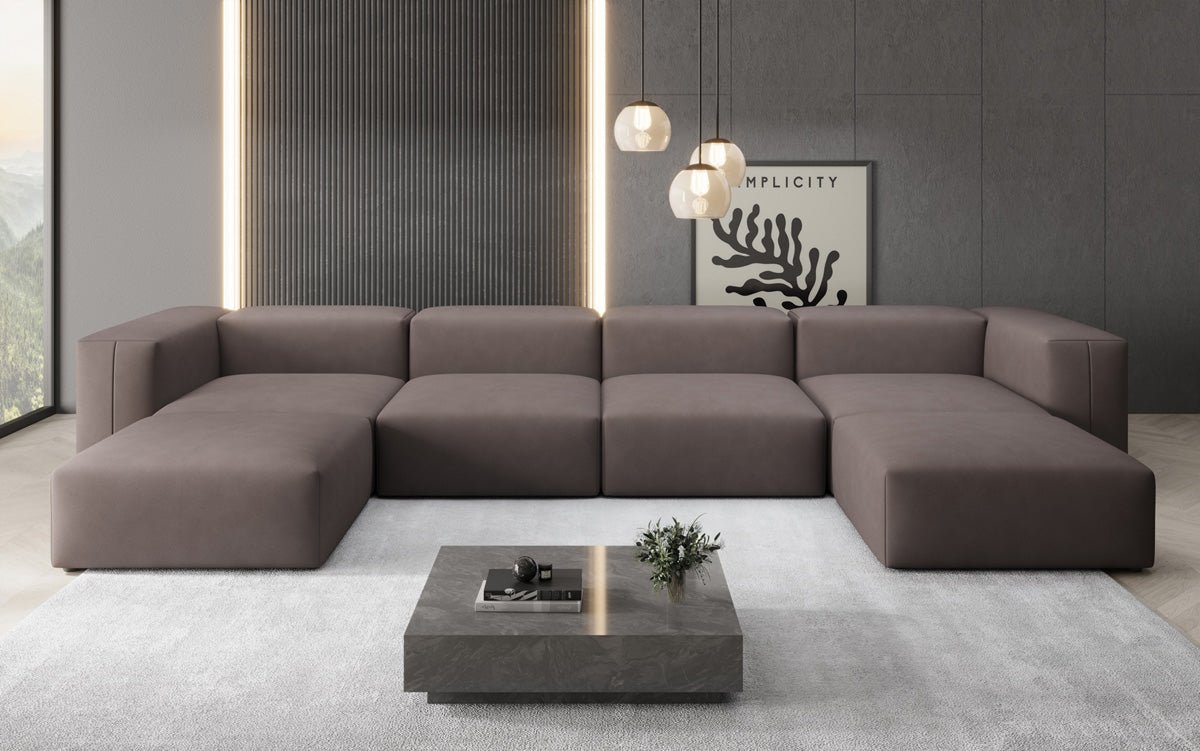 Designer U Sofa Snug in Stoff
