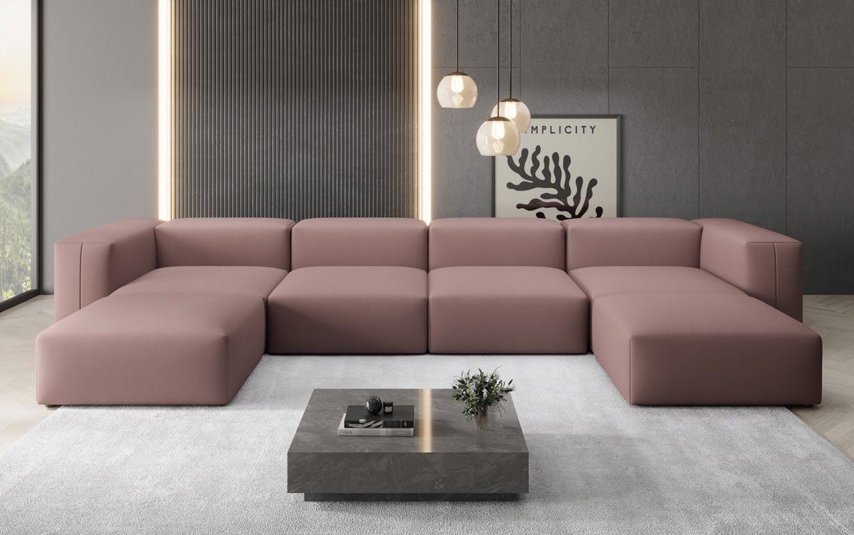 Designer U Sofa Snug in Stoff