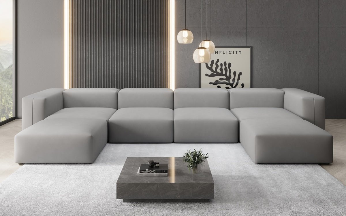 Designer U Sofa Snug in Stoff