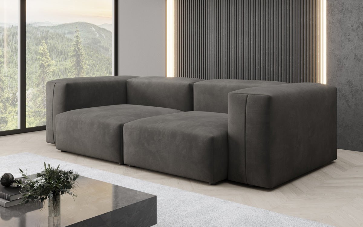 Designer 2 Sitzer Sofa Snug in Samt