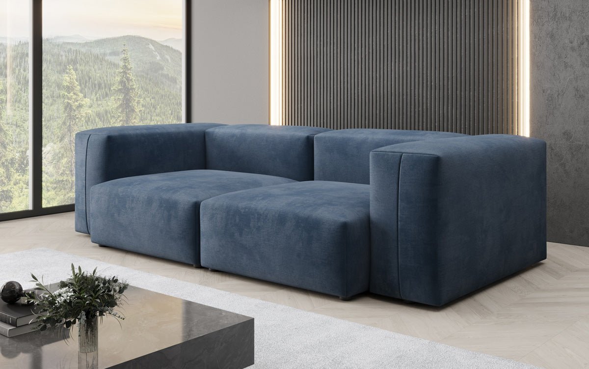 Designer 2 Sitzer Sofa Snug in Samt