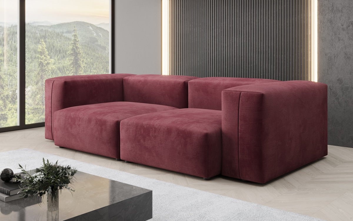 Designer 2 Sitzer Sofa Snug in Samt