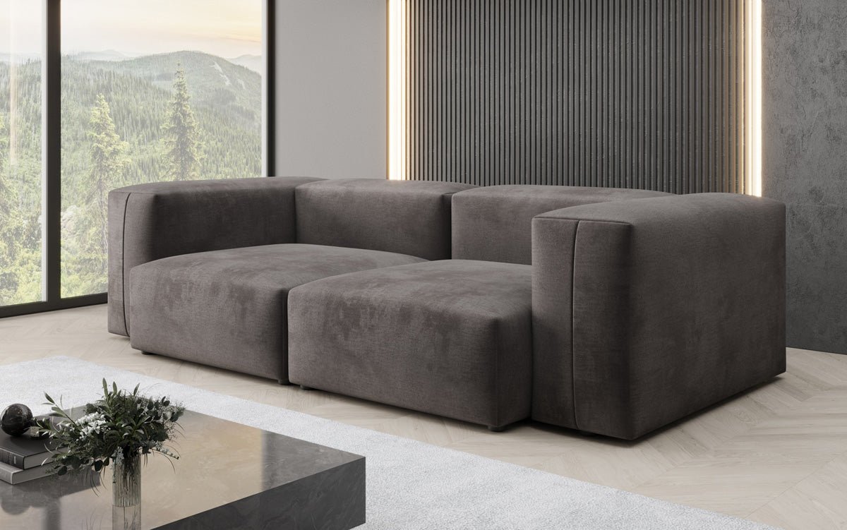 Designer 2 Sitzer Sofa Snug in Samt