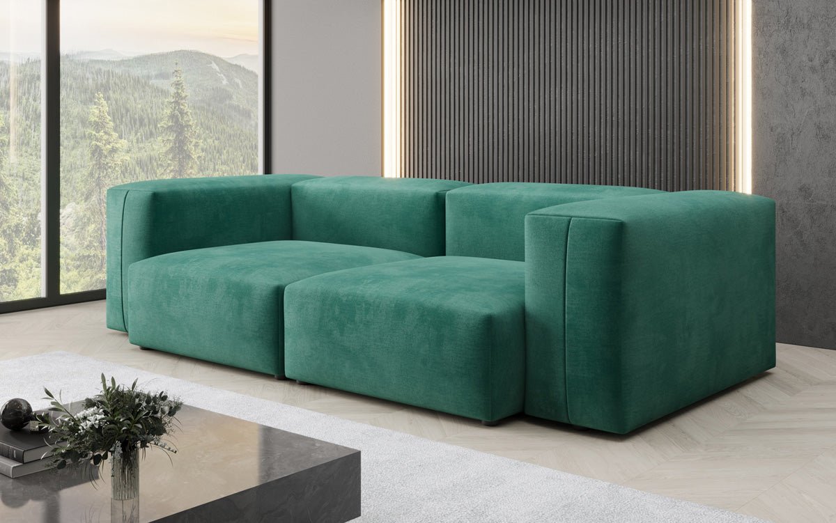 Designer 2 Sitzer Sofa Snug in Samt