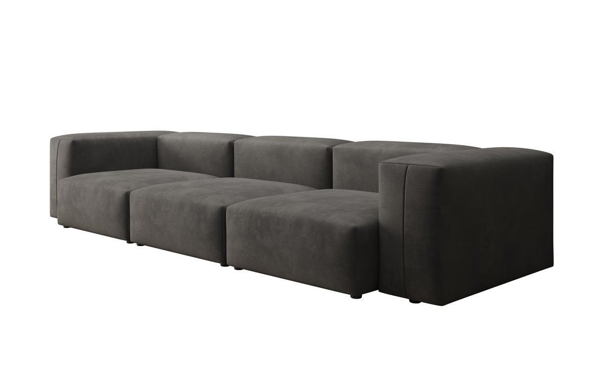 Designer 3-Seater Sofa Snug in Velvet
