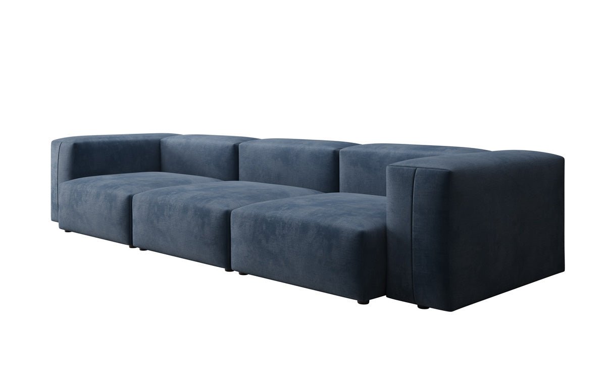 Designer 3-Seater Sofa Snug in Velvet