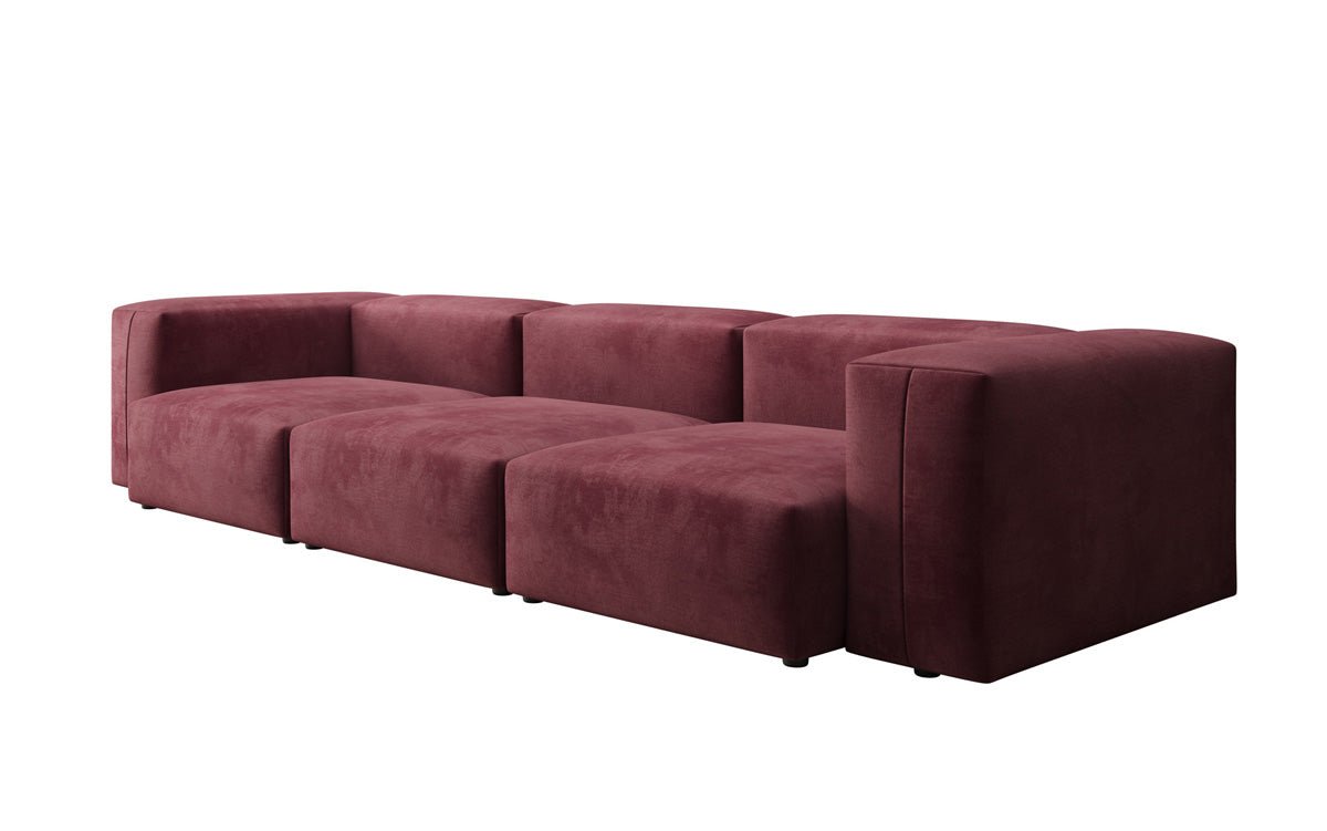 Designer 3-Seater Sofa Snug in Velvet