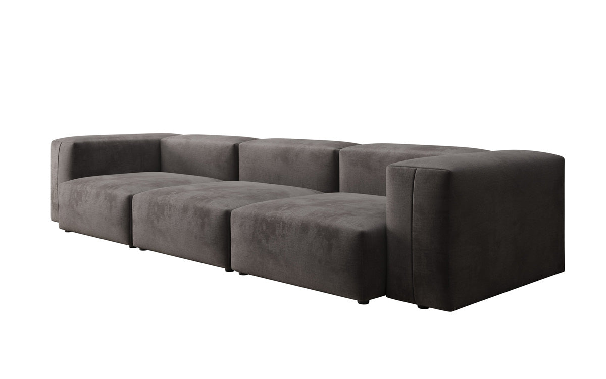 Designer 3-Seater Sofa Snug in Velvet