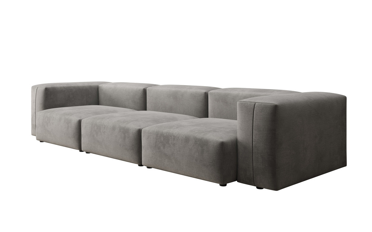 Designer 3-Seater Sofa Snug in Velvet