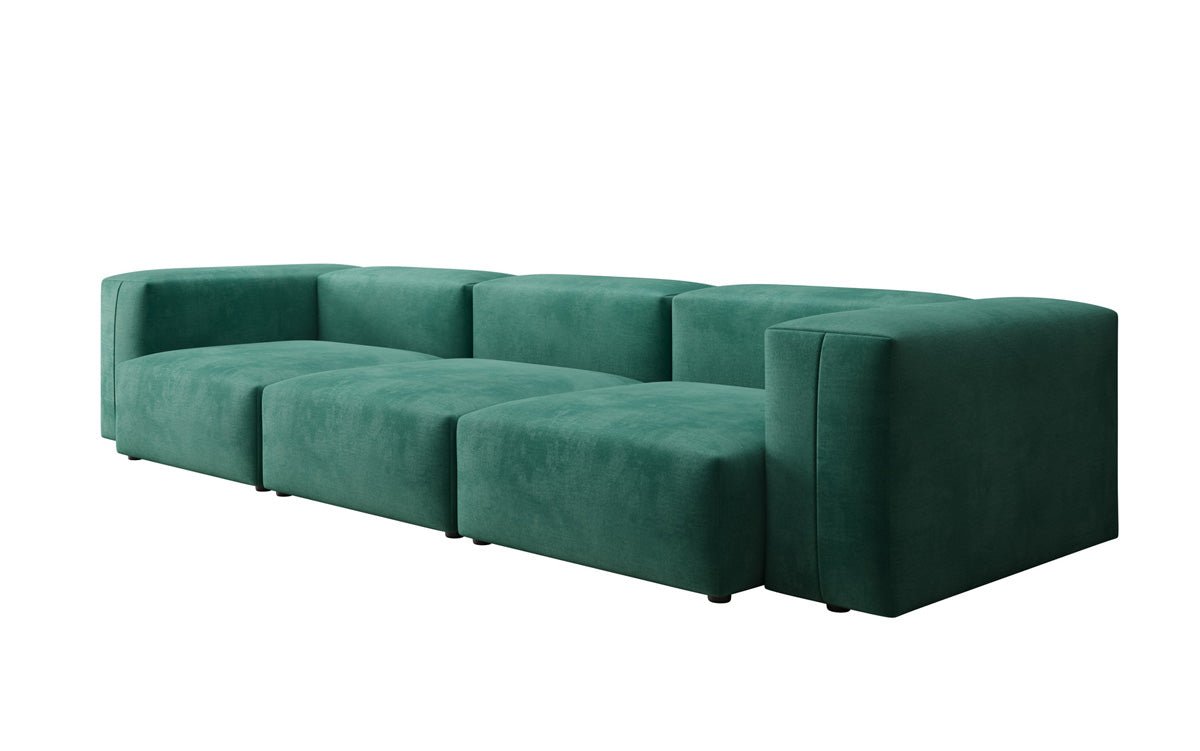 Designer 3-Seater Sofa Snug in Velvet