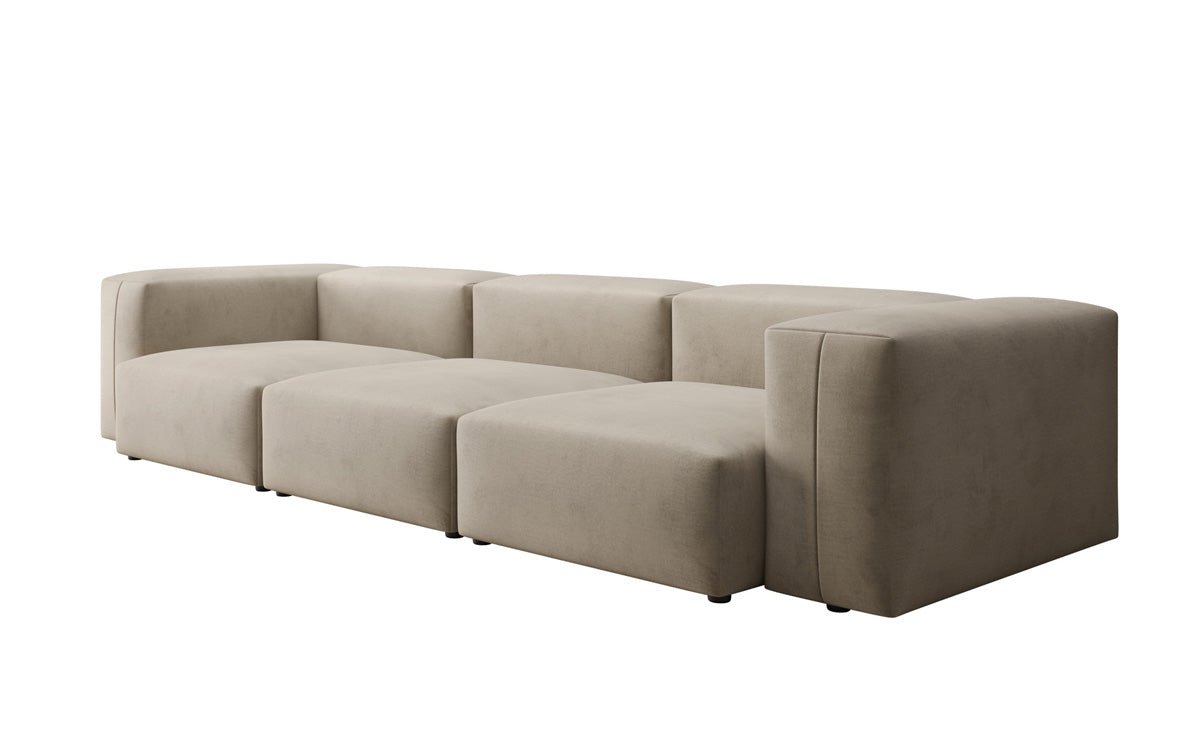 Designer 3-Seater Sofa Snug in Velvet