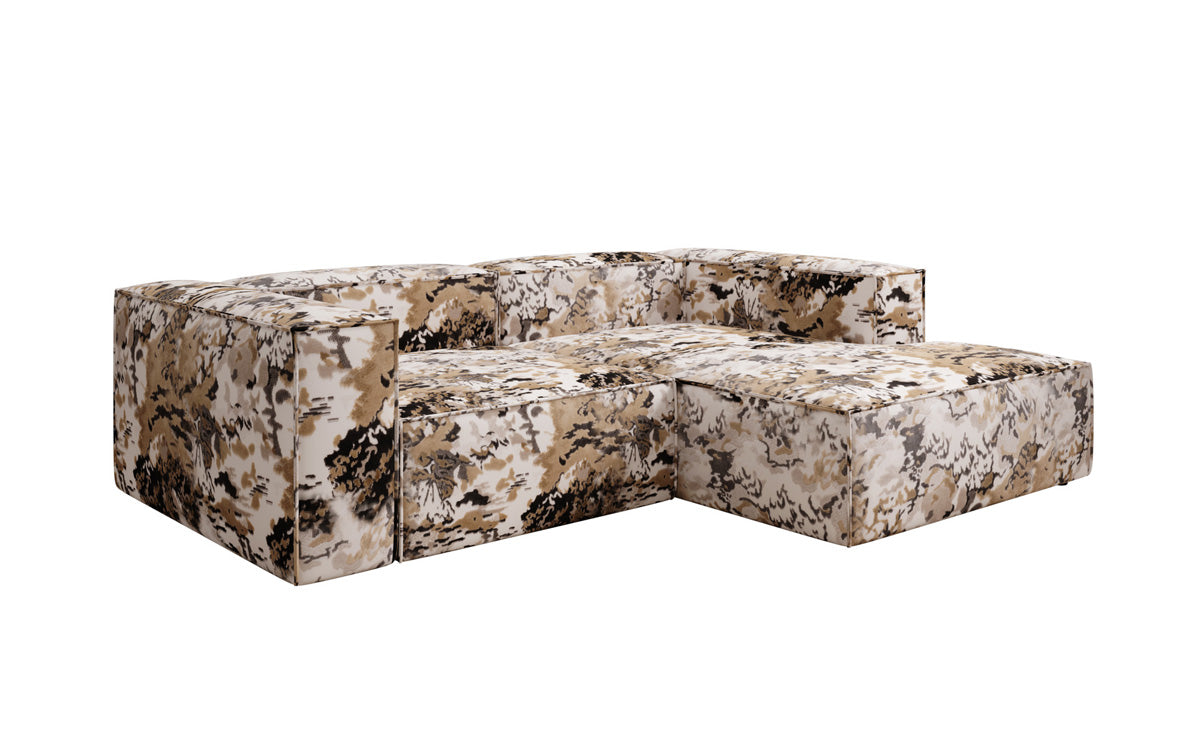 Designer Ecksofa Lesley Mini - Jacquard mit Aquarell-Muster