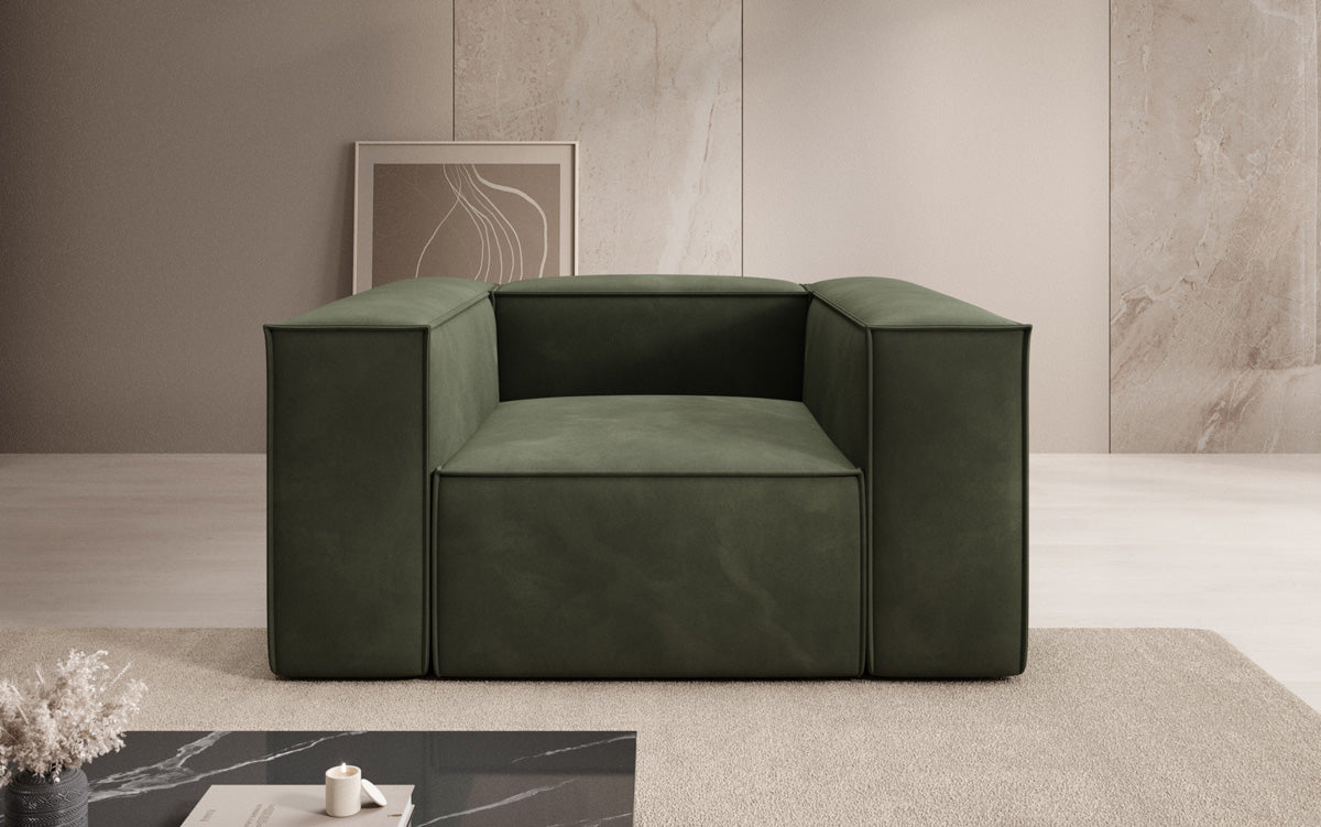 Designer Sofa-Sessel Lesley in Samt